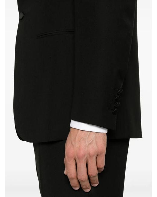 Canali Black Wool Suit for men
