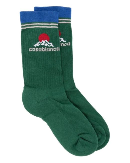 Casablanca ロゴ 靴下 Green