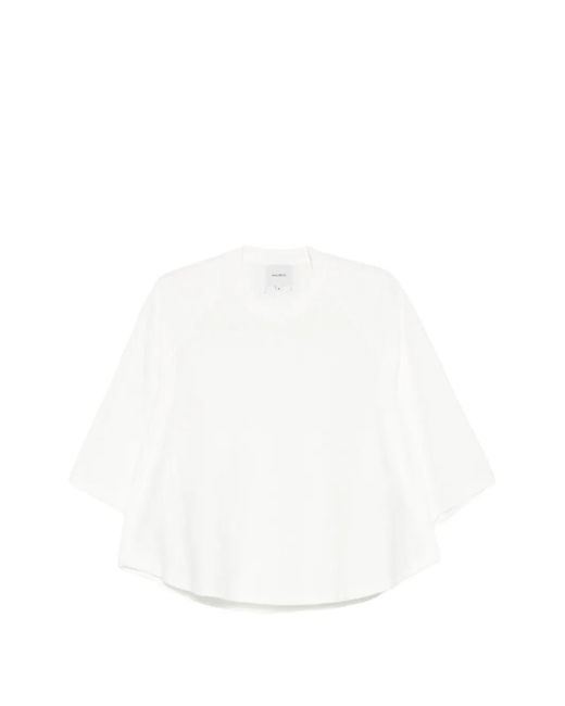 Halfboy White Raglan-Sleeve T-Shirt