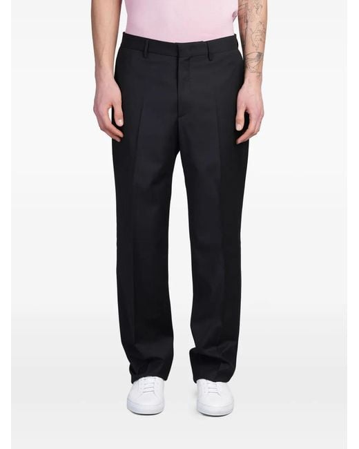 Tagliatore Black Cotton Trousers for men