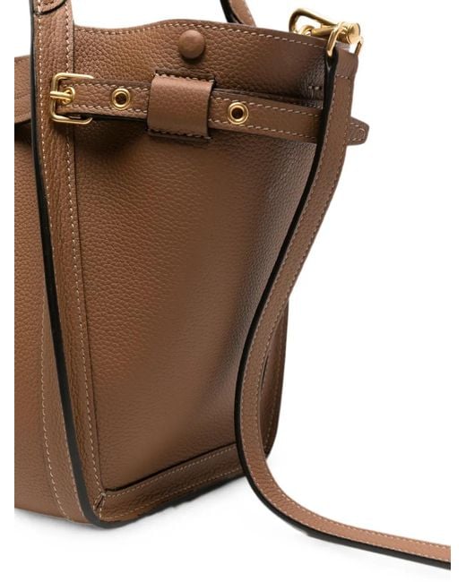 Tod's Brown Small T Signature Leather Tote Bag