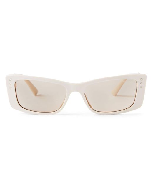 Jimmy Choo Natural Lexy Rectangle-frame Sunglasses