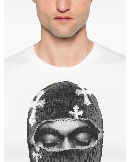 Ih Nom Uh Nit White Graphic-Print Hoodie for men