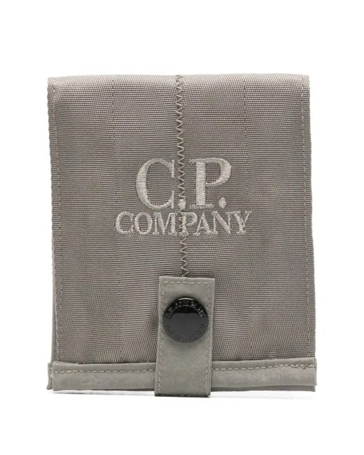 C P Company Gray Logo Wallet for men