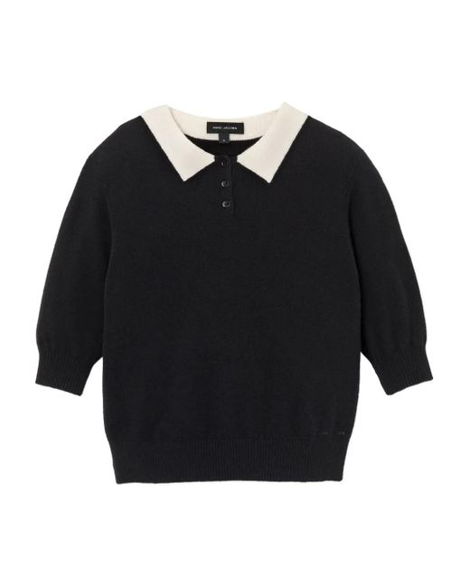 Marc Jacobs Black Oberteil mit Kontrastkragen