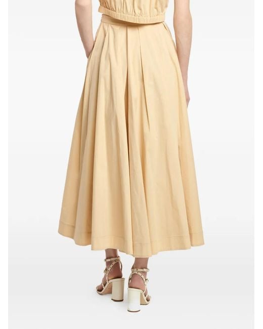 Cinq À Sept White Doran Pleated A-Line Skirt