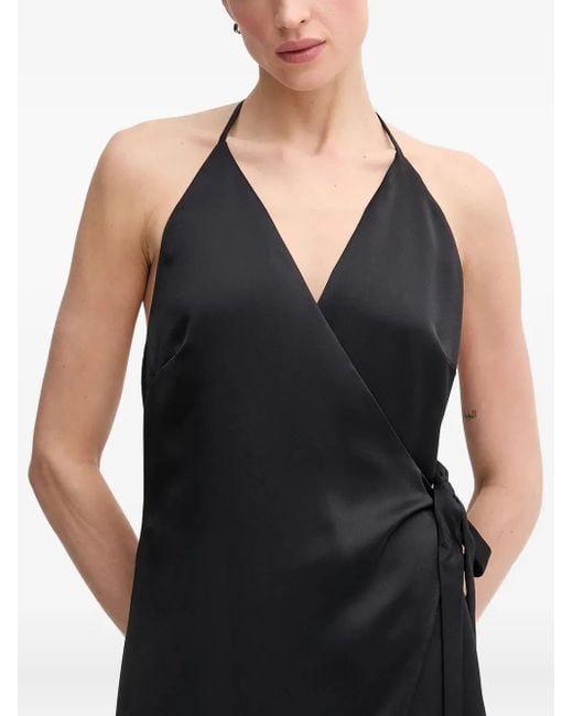 Robe Portefeuille À Dos Nu Sandro Ferrone en coloris Black