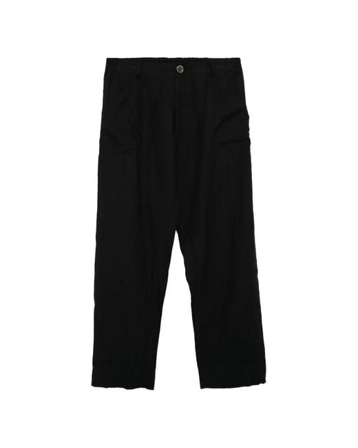 Undercover Black Linen Trousers for men