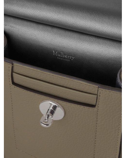Mulberry Green Mini Antony Leather Messenger Bag for men