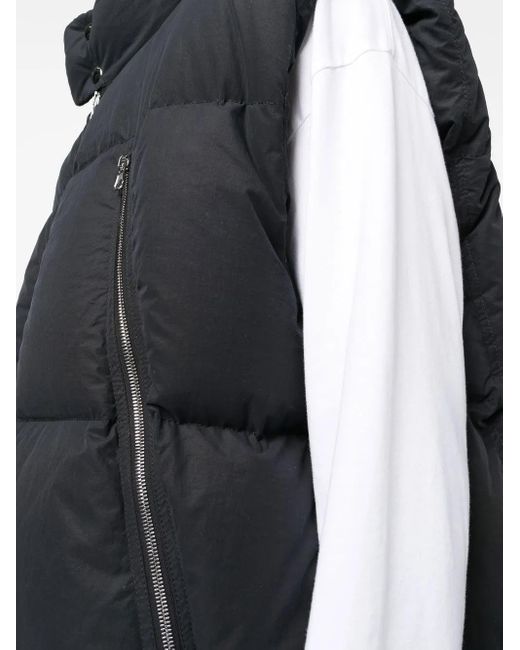 MM6 by Maison Margiela Black High-Neck Padded Gilet for men