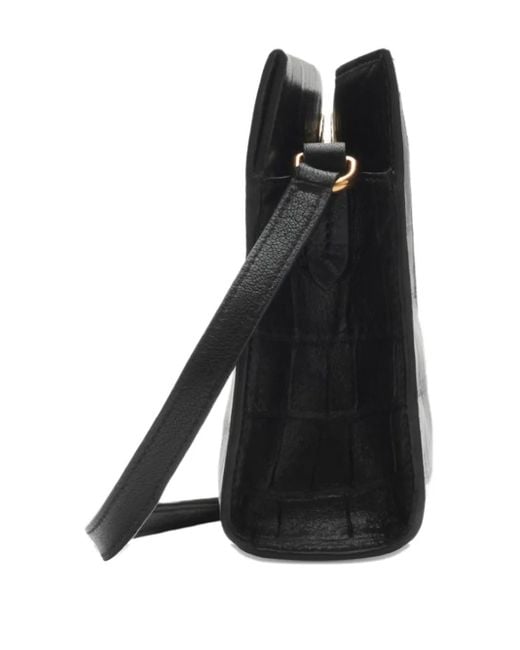 Burberry Cotswolds Schoudertas Met Krokodillen-Reliëf in het Black