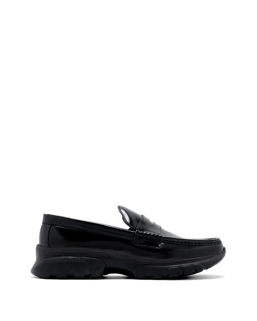 Filling Pieces Black Mocassins À Logo Embossé for men