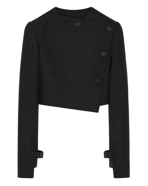 Courreges Black Geknöpfte Oblique Jacke