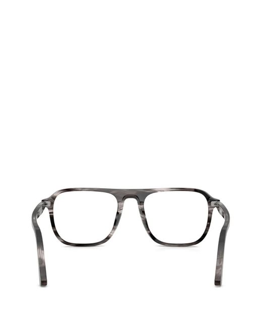 Persol Black Jacques Stripe-Pattern Glasses