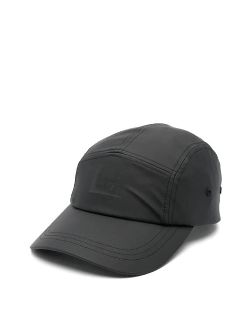 Rains Black 5 Panel Cap for men