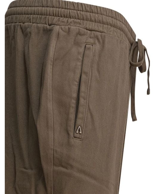 Altum Brown Drawstring Side-Panel Trousers for men