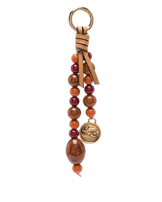 Etro White Beaded Bag Charm