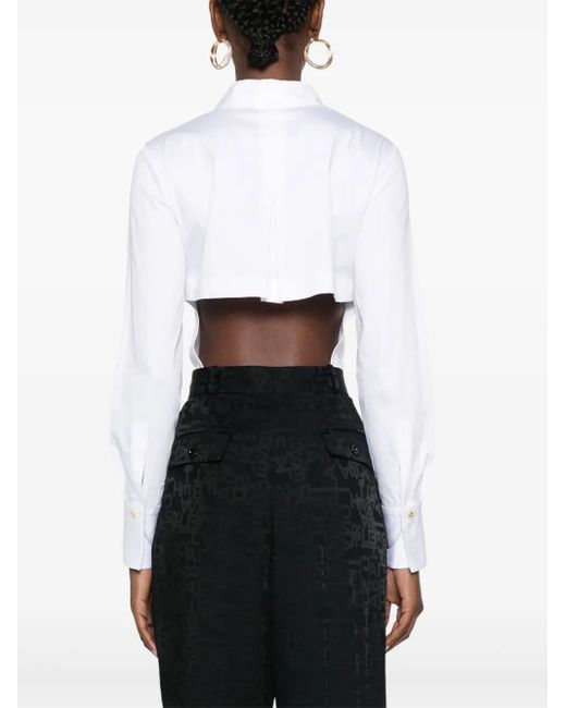 Elisabetta Franchi White Embroidered-Logo Body