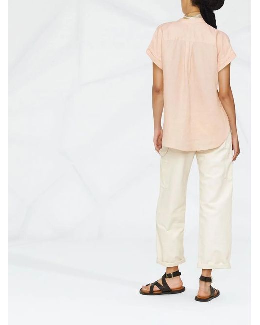 Ralph Lauren Pink Rolled-Cuffs Short-Sleeve Shirt