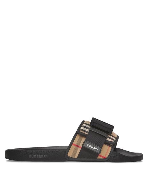 Burberry Slippers Met Gesp in het Black voor heren