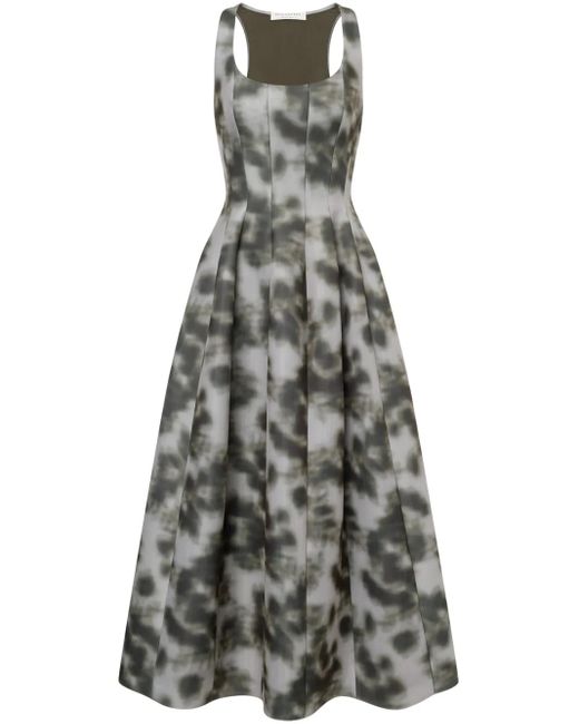 Philosophy Di Lorenzo Serafini Jurk Met Abstracte Print in het Gray