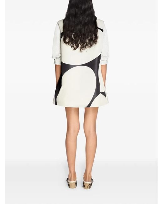 Dries Van Noten White Dabel Giant Egg Satin Mini Dress
