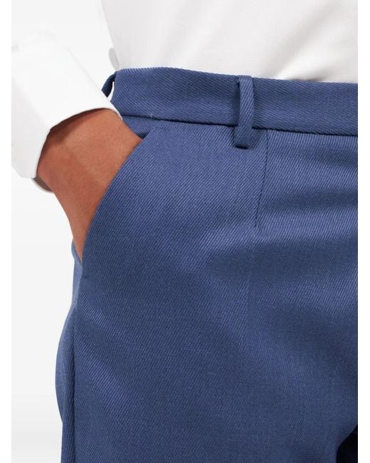 Roberto Cavalli Blue Pleated Trousers for men
