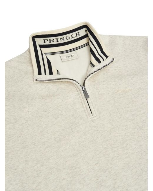 Pringle of Scotland White Zip Track Sweatshirt for men