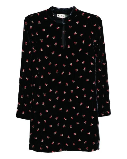 Rixo Black Calla Dress