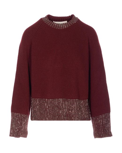 Golden Goose Deluxe Brand Red Crew-Neck Sweater