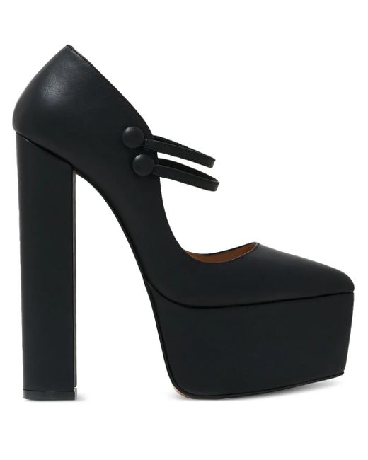 Andrea Wazen Black 165mm Double Jeu Platform Pumps