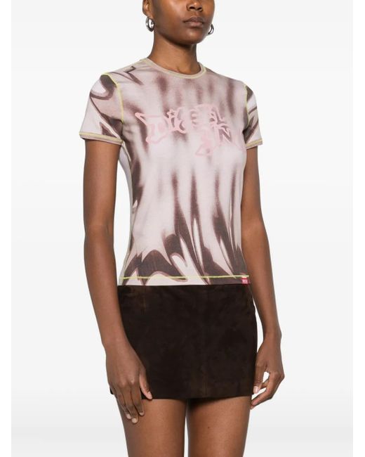 DIESEL Pink T-Grafi T-Shirt