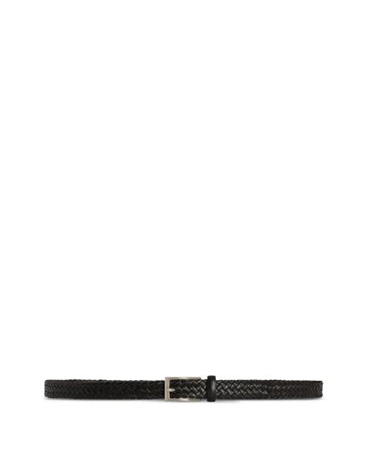 Lardini White Braided Leather Belt for men