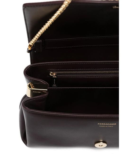 Ferragamo Brown Fl Small Bag