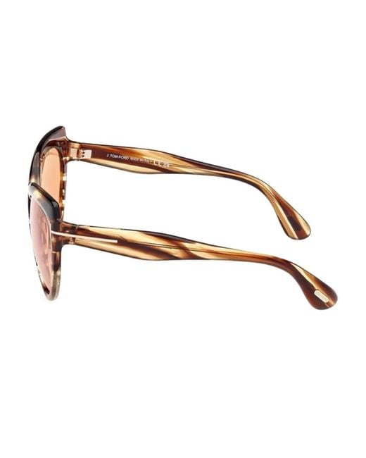 Tom Ford Natural Oversized-Frame Sunglasses