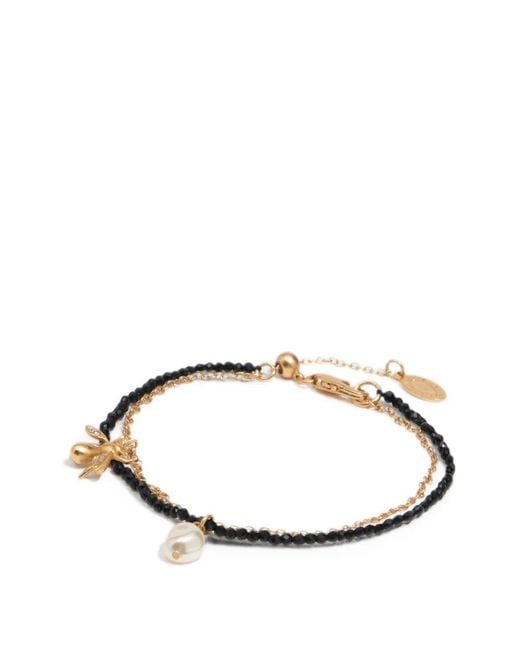 Bimba Y Lola Multicolor Bracelet Double Chaîne En À Cristaux
