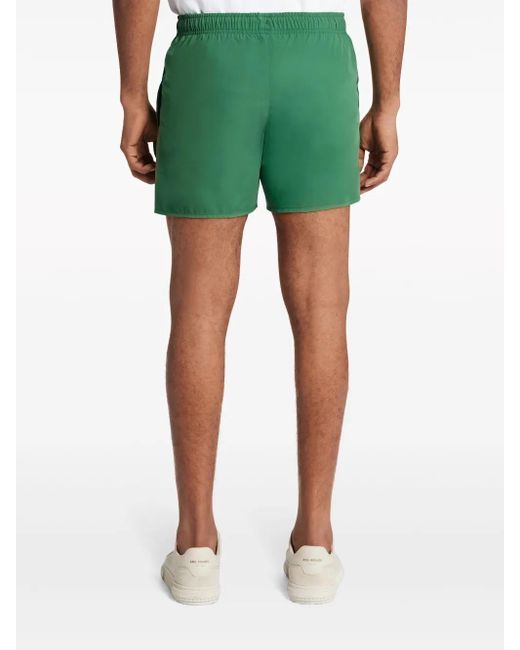 Lacoste Green Embroidered-Logo Swim Shorts for men