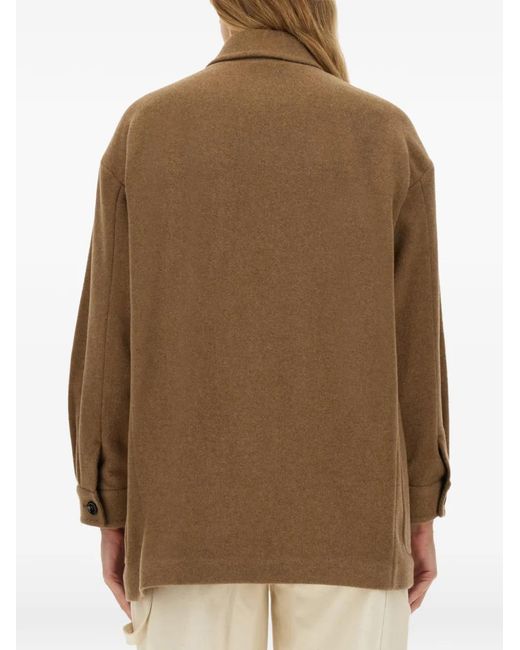 Max Mara Brown Eligio Patch-Pocket Coat