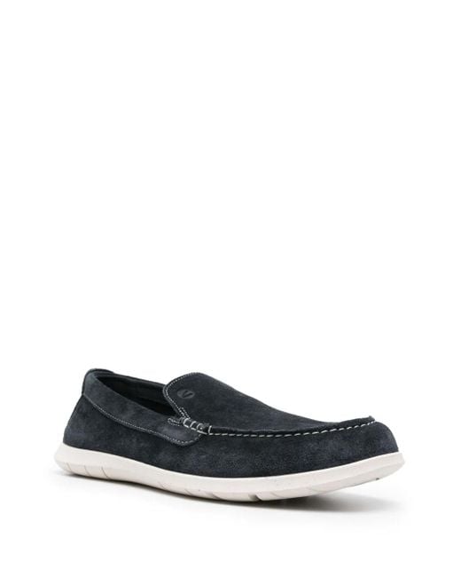 Clarks Blue Flexway Step Suede Loafers for men