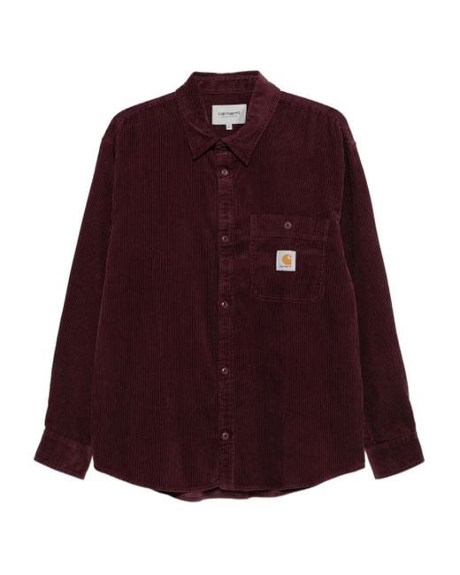 Carhartt Purple Corduroy Shirt for men