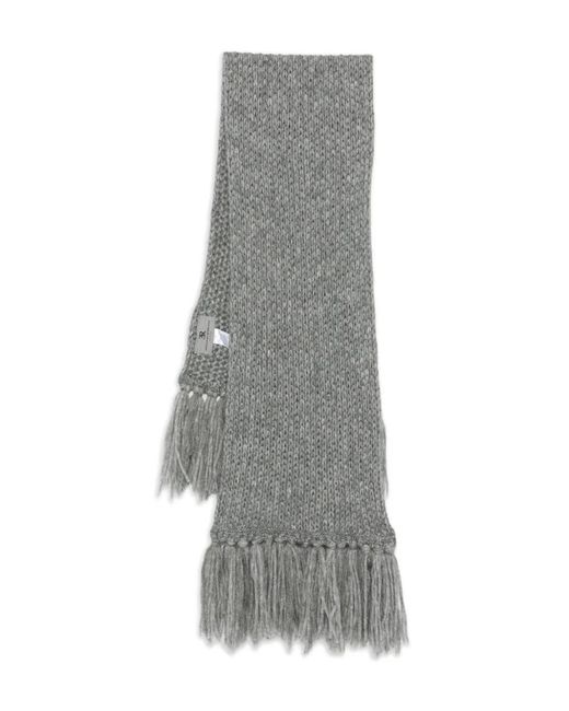 Ermanno Scervino Gray Fringed Scarf