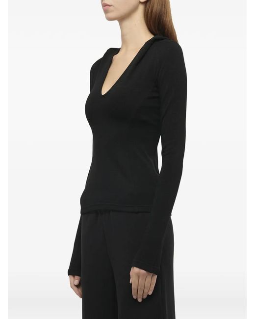 Fax Copy Express Black Hooded Long-Sleeve T-Shirt
