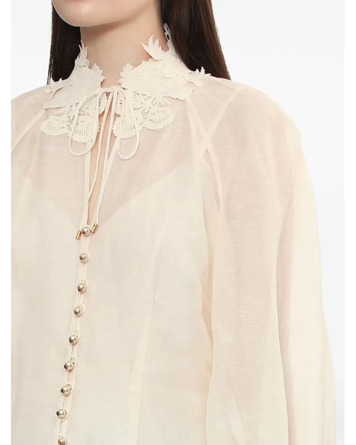 Zimmermann White Rebellion Blouse