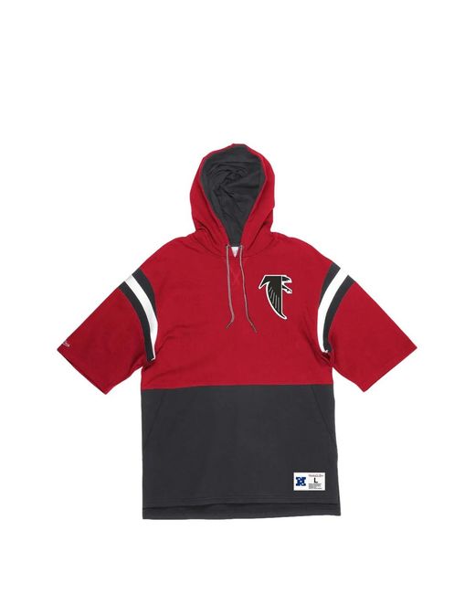 Mitchell & Ness Red Short -Leeve Hoodie for men