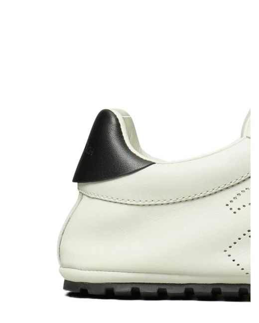 Tory Burch White Perforated Leather Sneakers