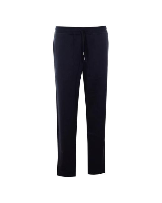 Brunello Cucinelli Blue Elasticated Waist Cotton Track Pants for men