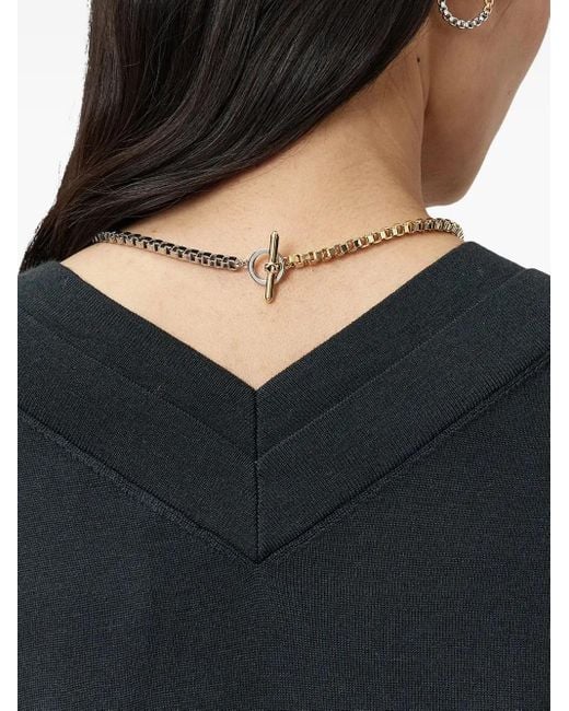 Top Bern con cuello en V AllSaints de color Black