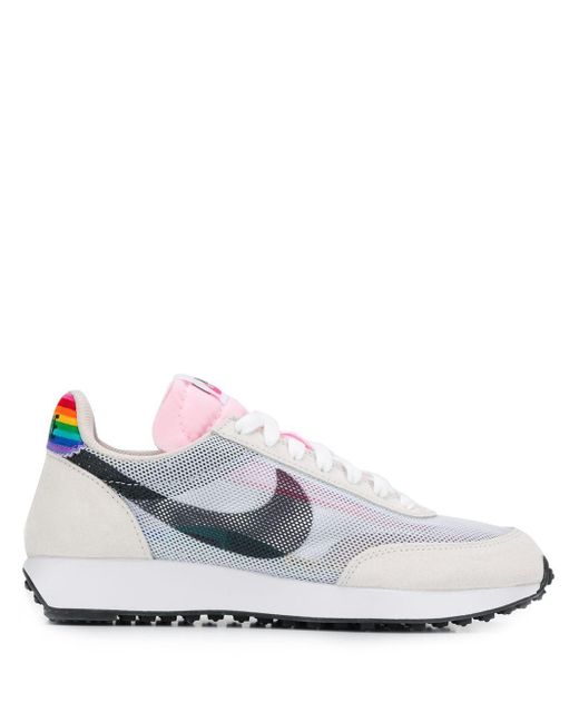 Nike White Rainbow Detail Mesh Sneakers