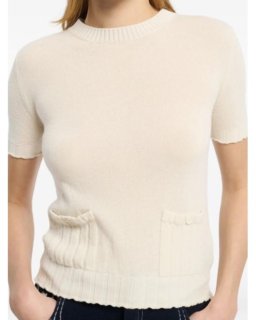 Barrie Geribbelde Top in het White