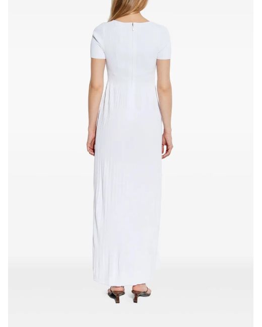 MICHAEL Michael Kors Geribbelde Midi-Jurk in het White
